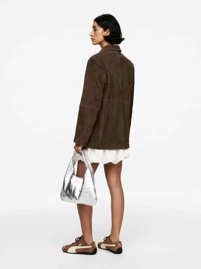 Afslappet ruskindsblazer Afslappet ruskindsblazer