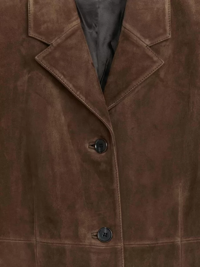 Afslappet ruskindsblazer Afslappet ruskindsblazer