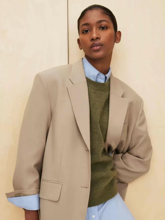 Alpaca-uld blandingstrøje