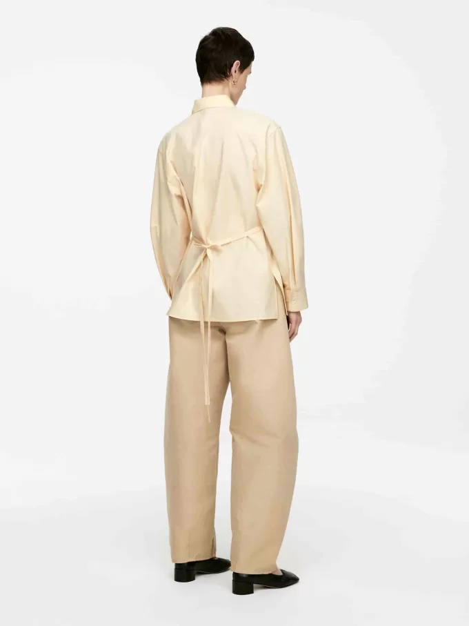 Bæltebluse i bomuld