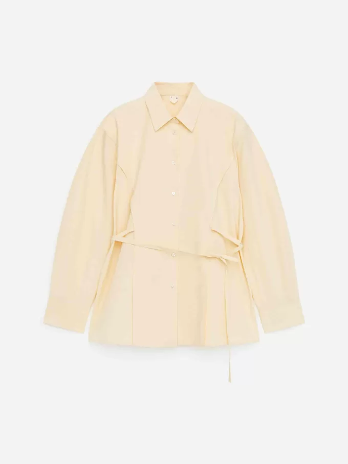 Bæltebluse i bomuld