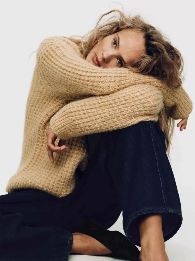 Afslappet uld-alpaka jumper