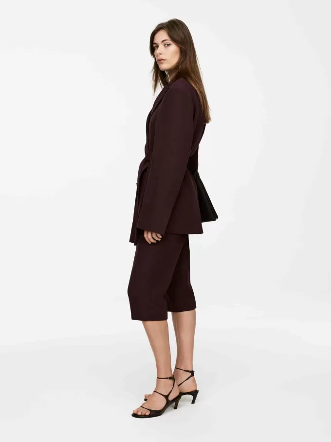 Blazer i bomuld-hør