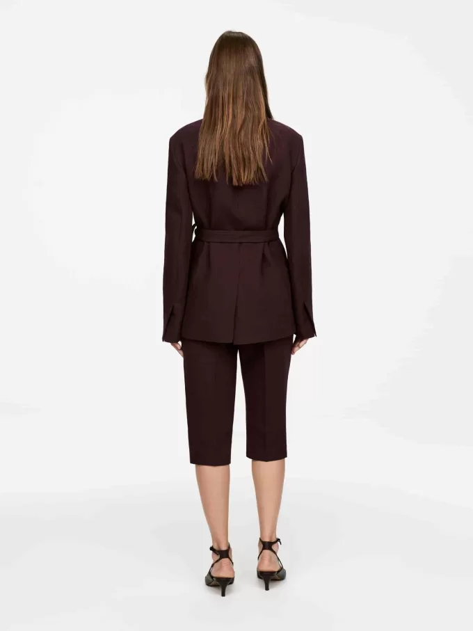 Blazer i bomuld-hør