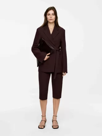 Blazer i bomuld-hør