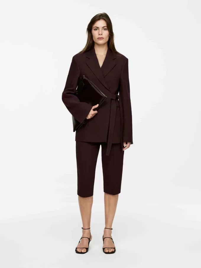 Blazer i bomuld-hør