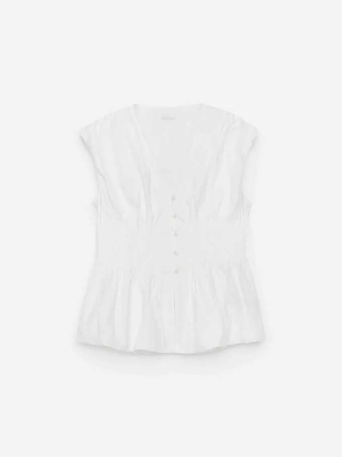 Boble-hem Pintuck Top