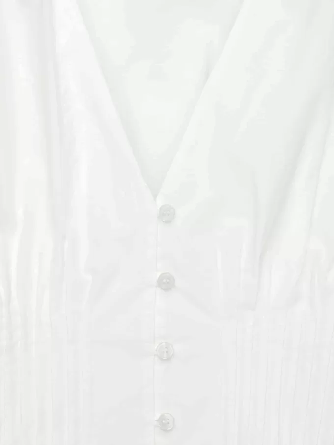 Boble-hem Pintuck Top