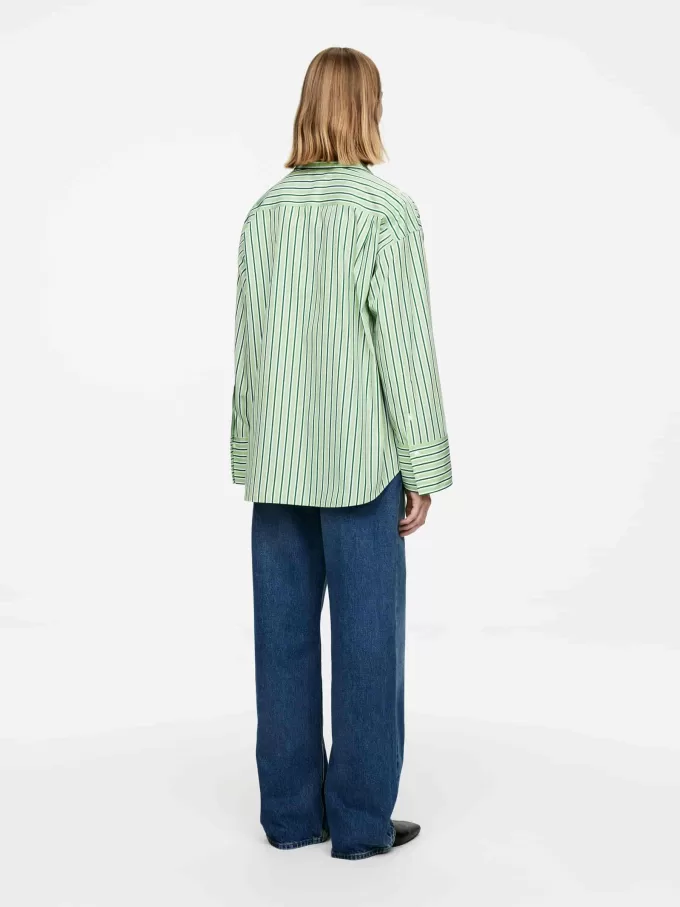 Bomuldsskjorte med brede ærmer