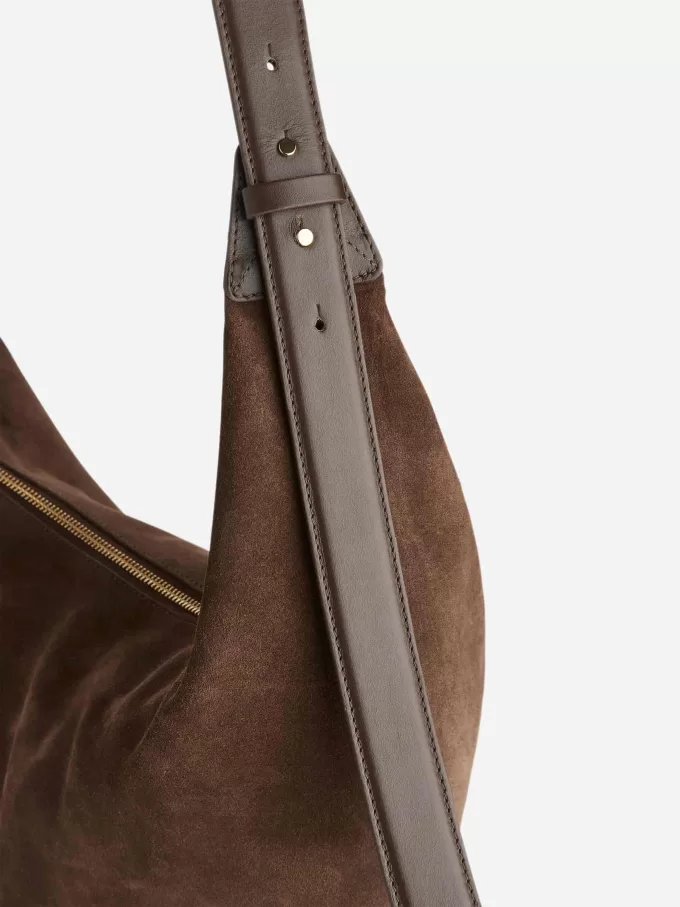 Buet ruskindstaske Buet ruskindstaske