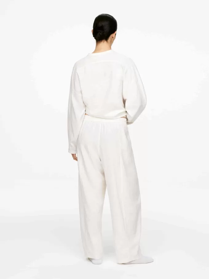 Bukser af bomuld-hør