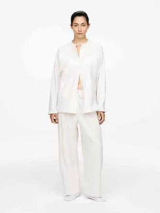 Bukser af bomuld-hør