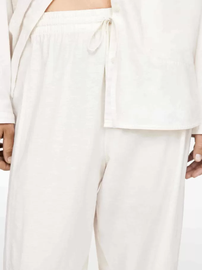 Bukser af bomuld-hør