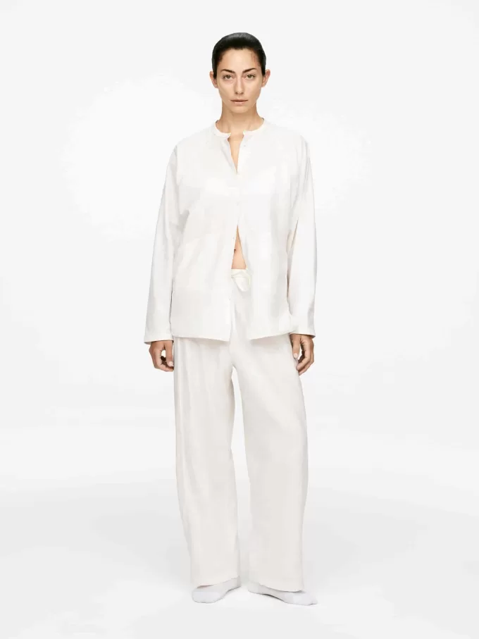 Bukser af bomuld-hør