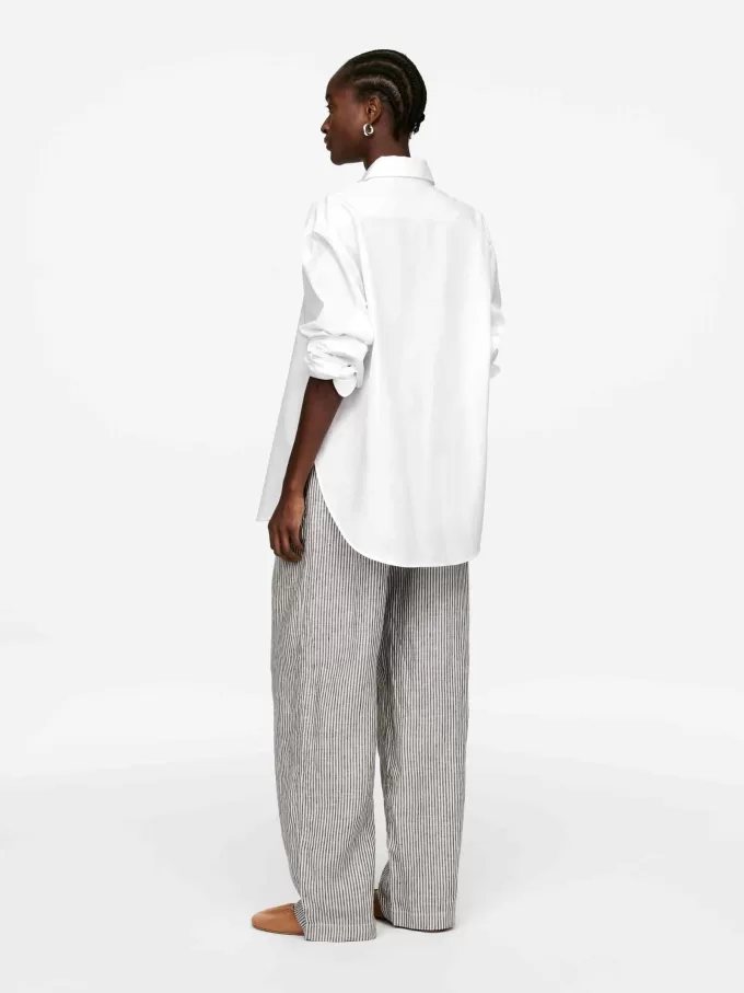 Bukser med snoretræk i hør