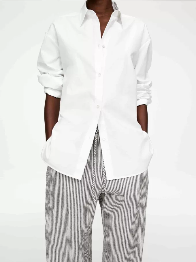 Bukser med snoretræk i hør