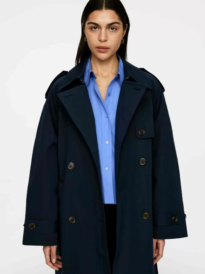 Cropped bomuldsskjorte