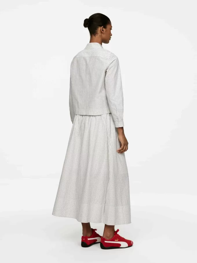 Cropped bomuldsskjorte Cropped bomuldsskjorte