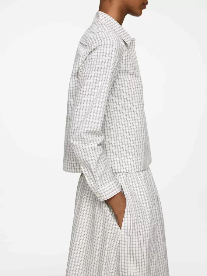 Cropped bomuldsskjorte Cropped bomuldsskjorte