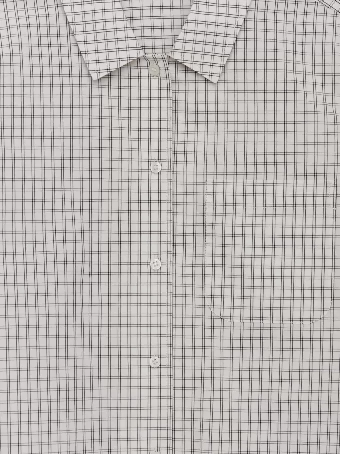 Cropped bomuldsskjorte Cropped bomuldsskjorte