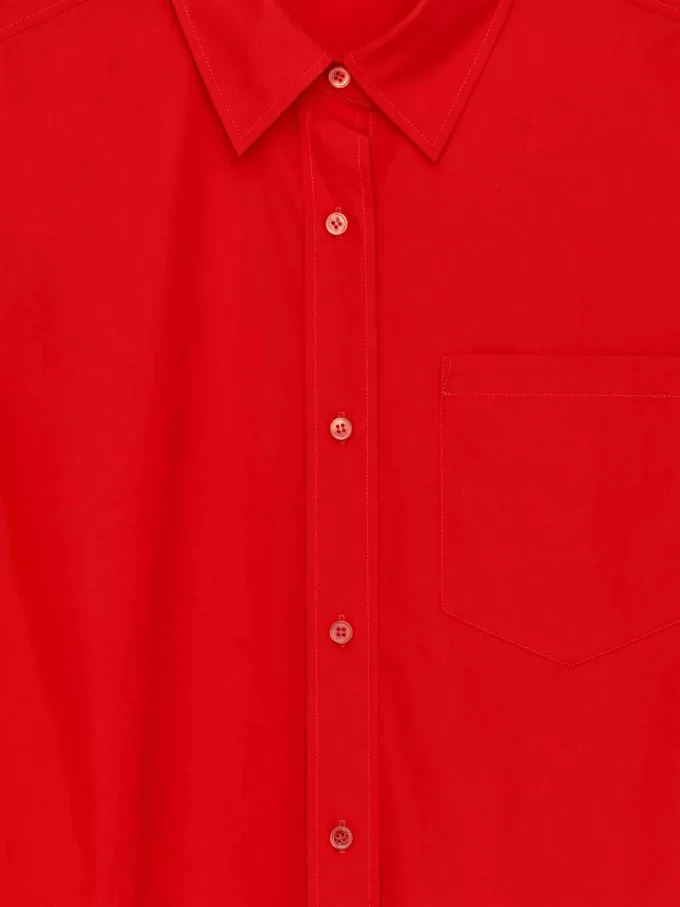 Cropped bomuldsskjorte