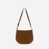 Crossbody taske i ruskind