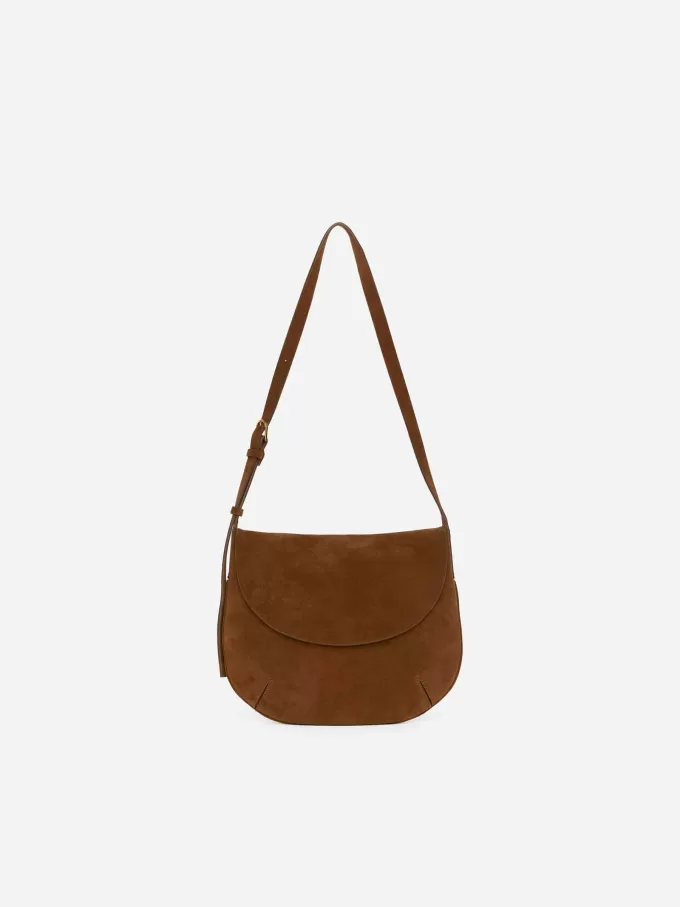 Crossbody taske i ruskind