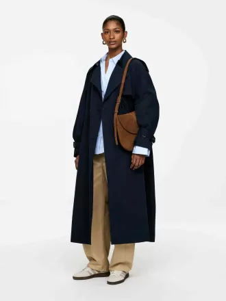 Crossbody taske i ruskind