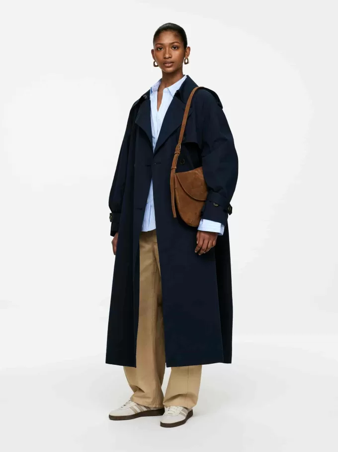 Crossbody taske i ruskind