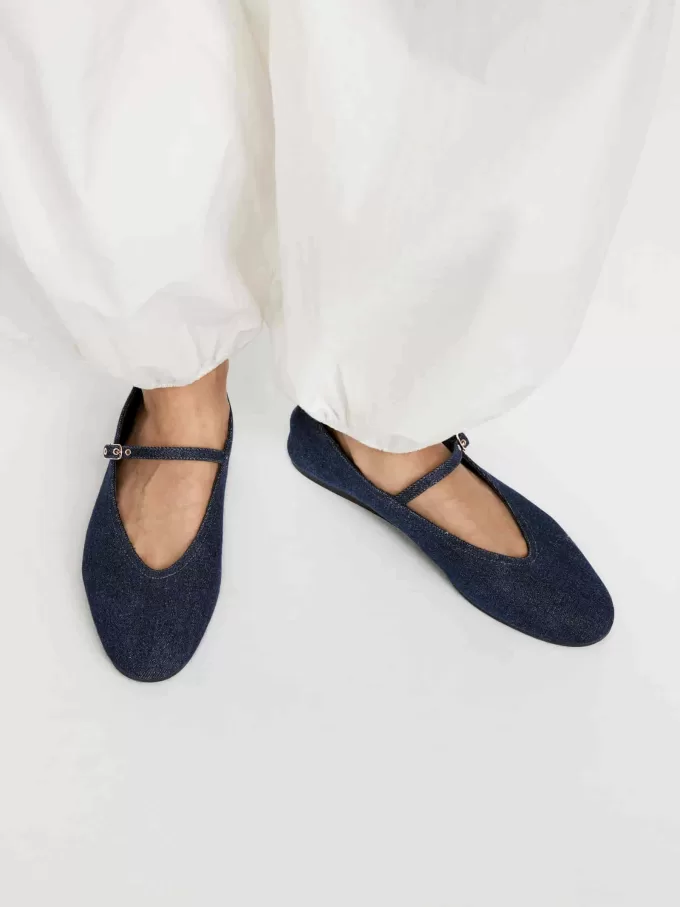 Denim Mary Jane Flats Denim Mary Jane Flats