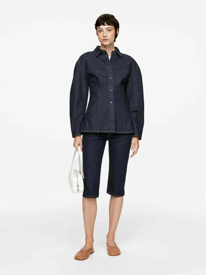 Figursyet denimskjorte