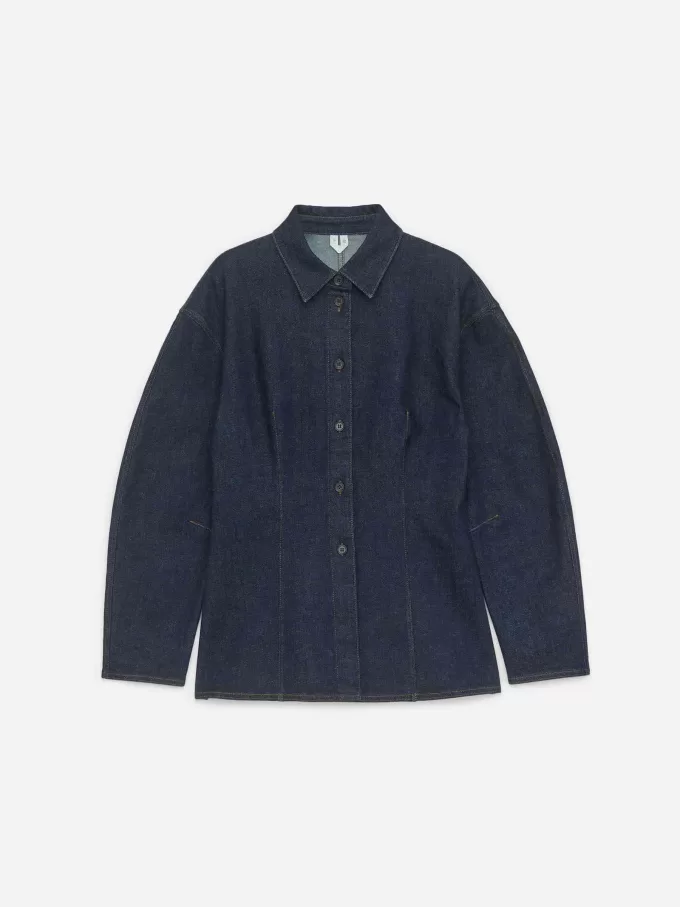 Figursyet denimskjorte