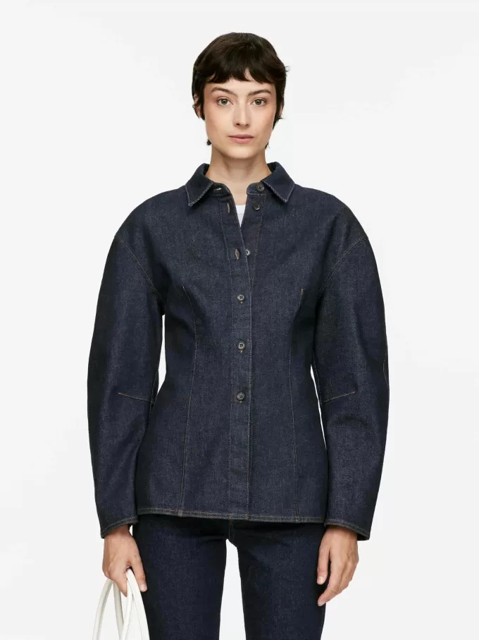 Figursyet denimskjorte