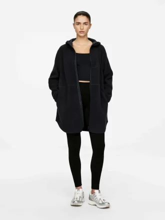 Fleece jakke med lynlås