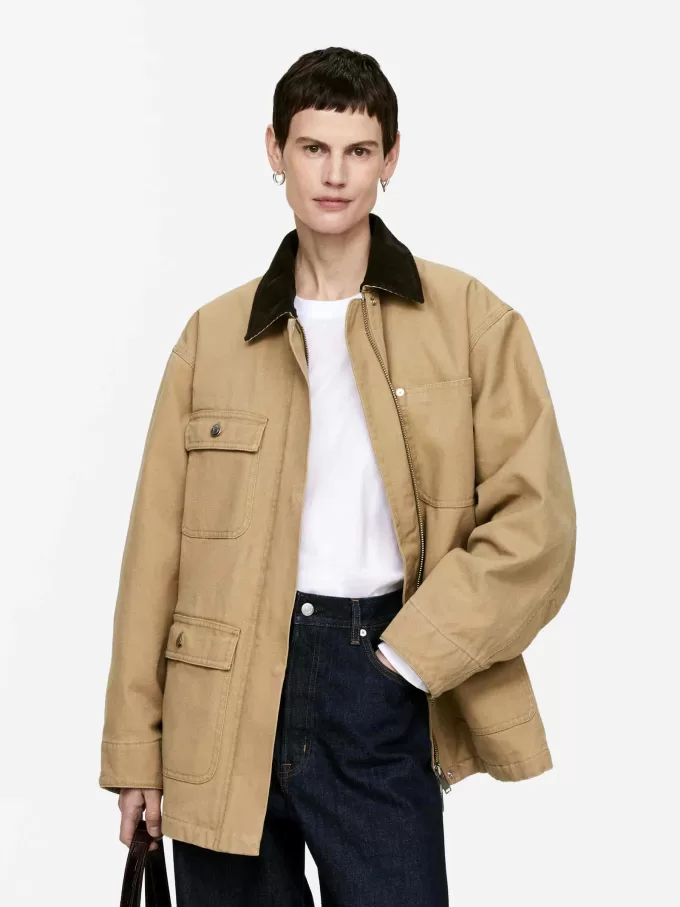 Foret lærredsjakke Foret lærredsjakke