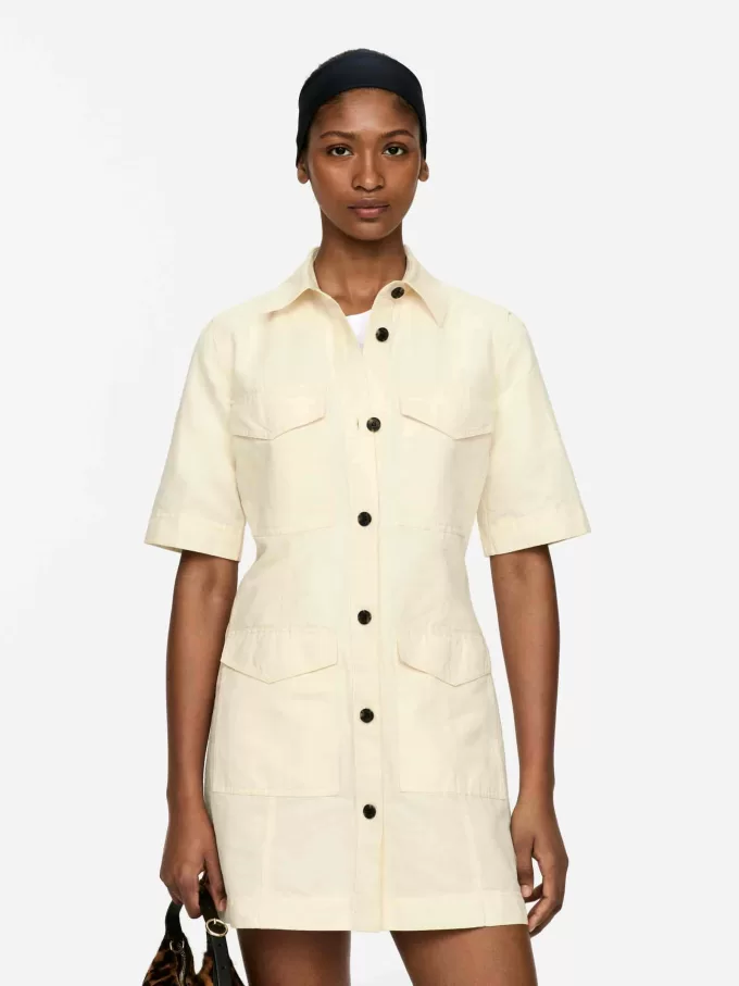 Kjole i hør og bomuld