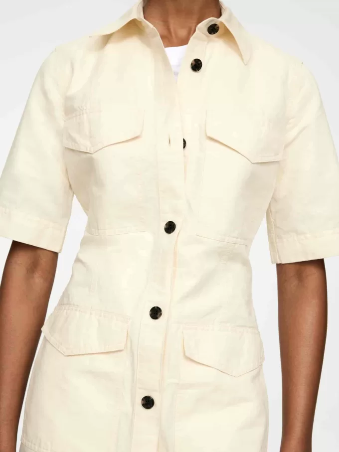 Kjole i hør og bomuld