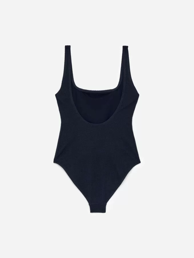 Krøllet badedragt med firkantet hals Krøllet badedragt med firkantet hals