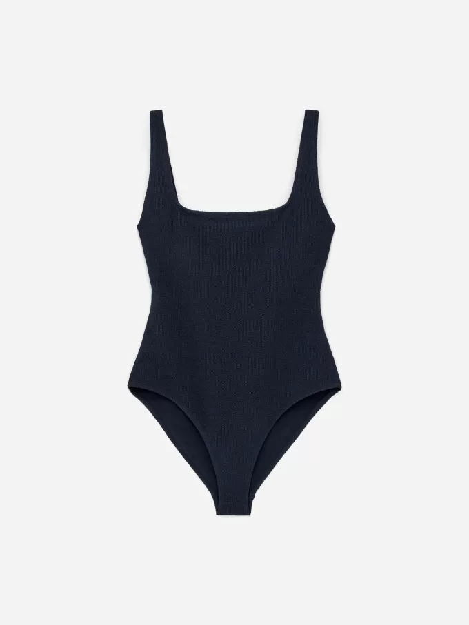 Krøllet badedragt med firkantet hals Krøllet badedragt med firkantet hals