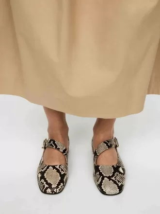 Læder Mary Jane Flats