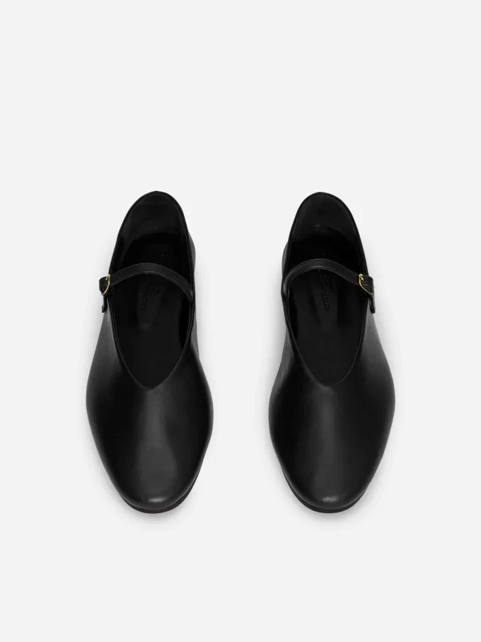 Læder Mary Jane Flats Læder Mary Jane Flats