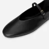Læder Mary Jane Flats Læder Mary Jane Flats