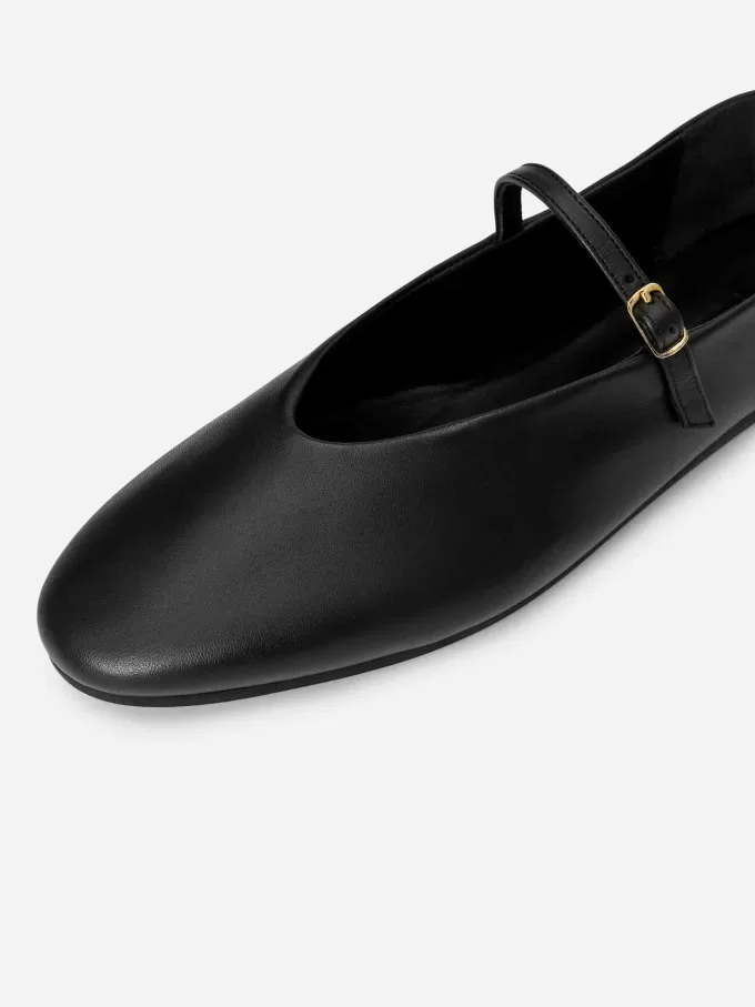 Læder Mary Jane Flats Læder Mary Jane Flats