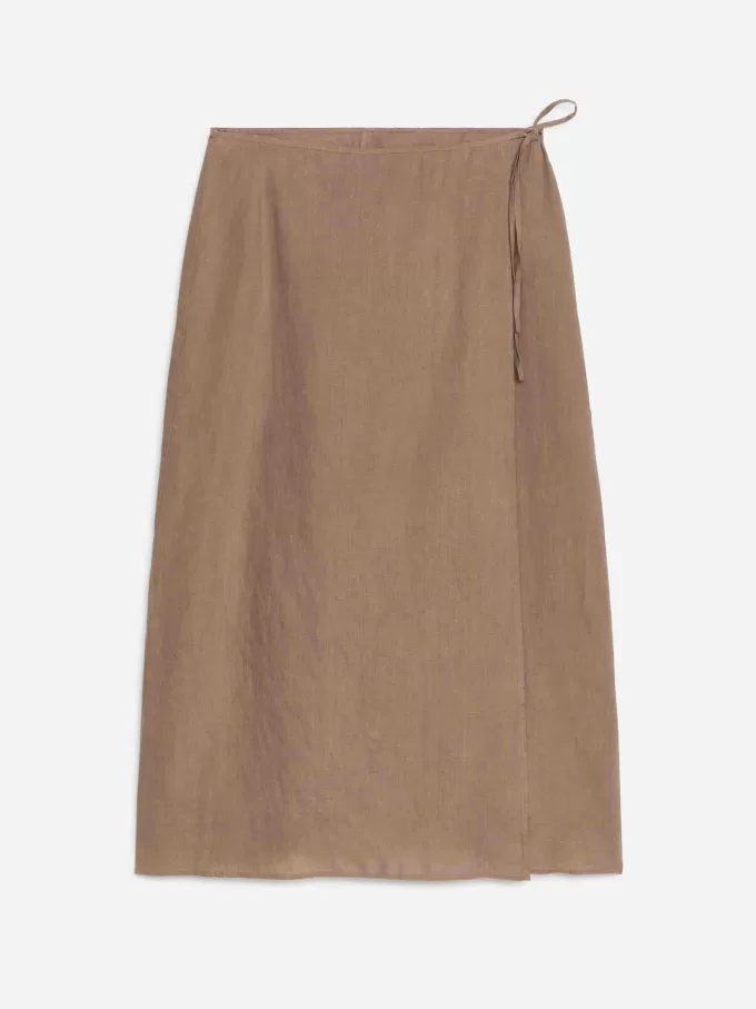 Linned wrap nederdel