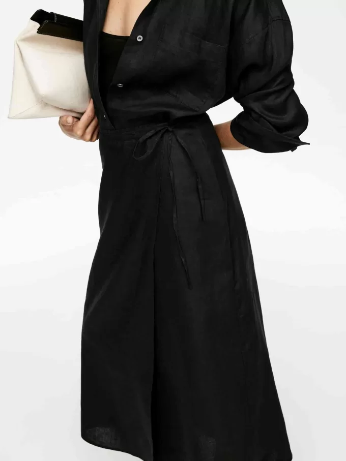 Linned wrap nederdel