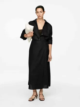 Linned wrap nederdel