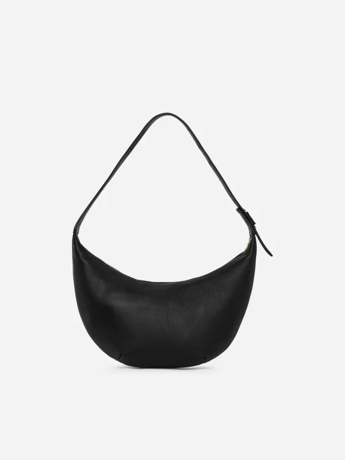 Mellemstørrelse buet skuldertaske