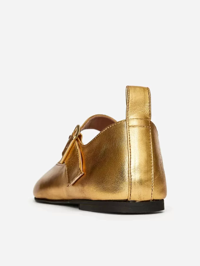 Metalliske Mary Jane Flats Metalliske Mary Jane Flats