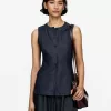 Monteret denim vest Monteret denim vest