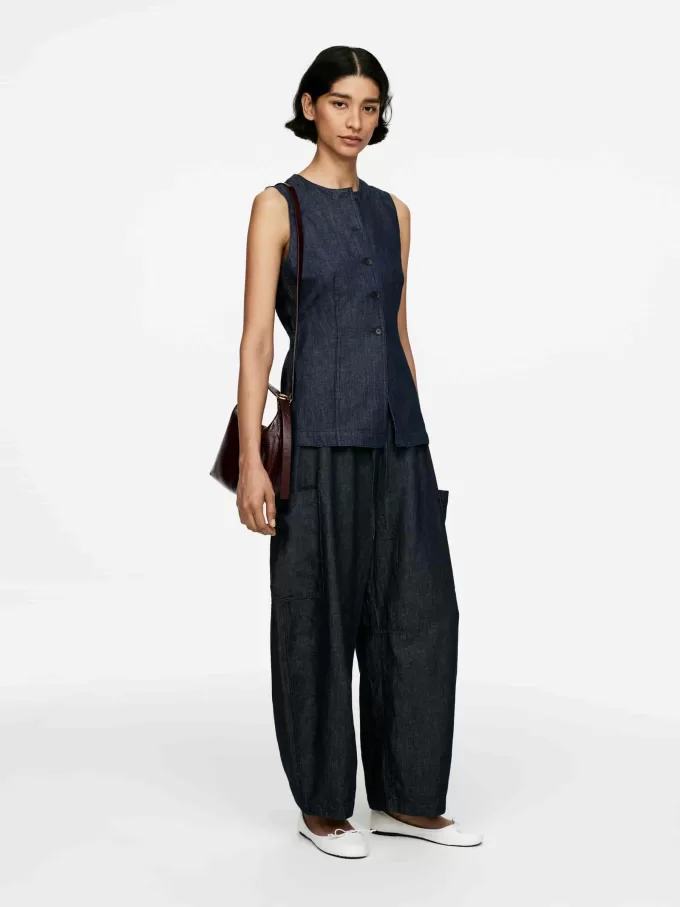 Monteret denim vest Monteret denim vest